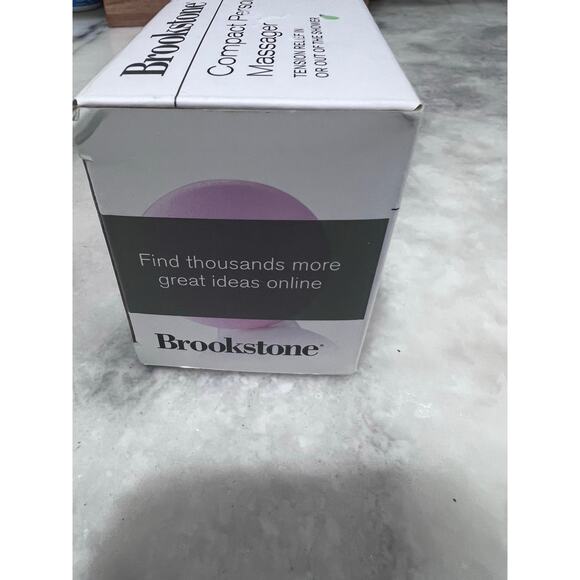 Brookstone Compact Personal Massager Water-Resistant Handheld Pink White - Picture 10 of 10